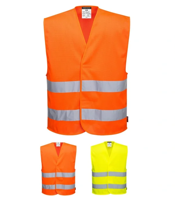 C374 Portwest MeshAir Hi Vis 2 Band Vest